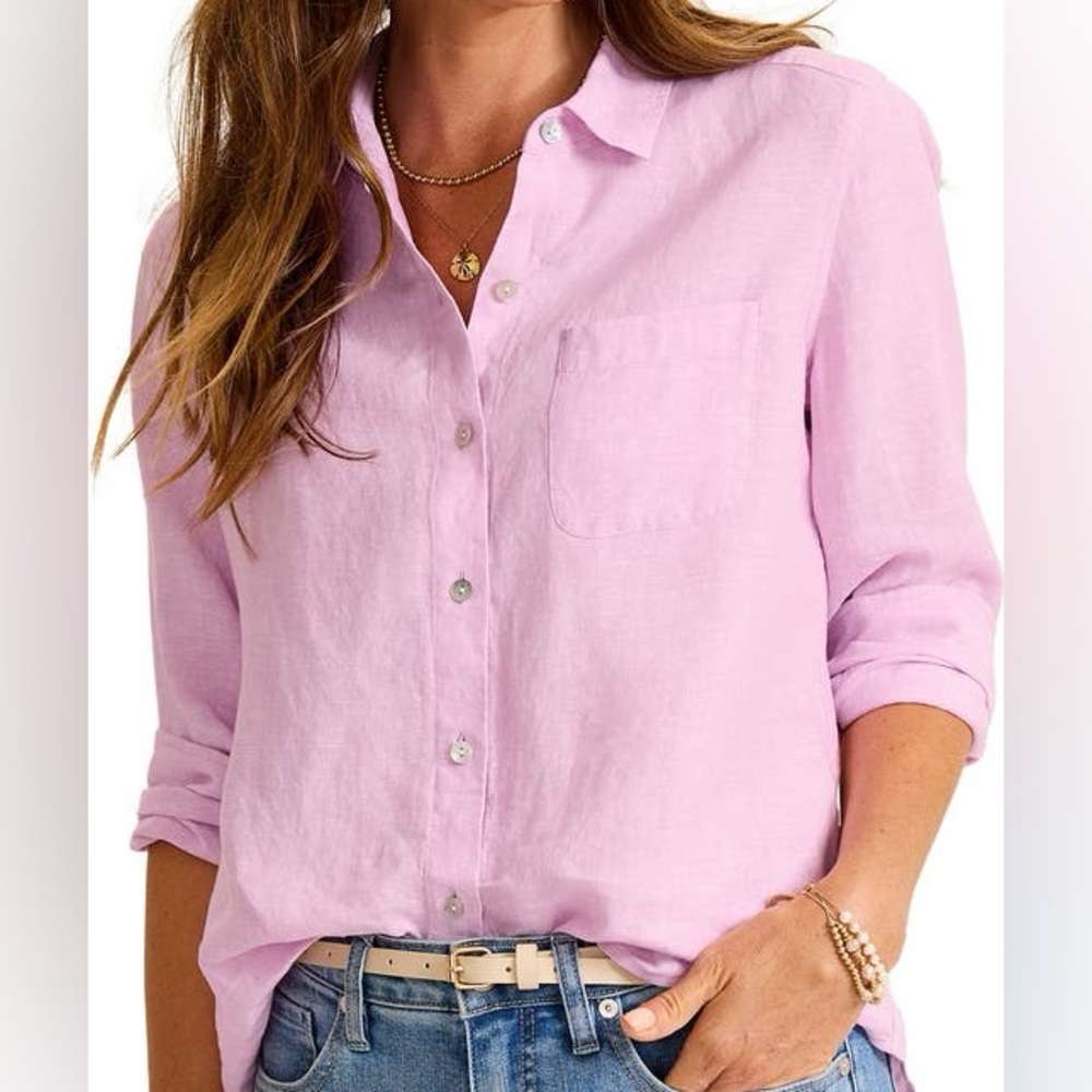 Margaret O’Leary boyfriend button down in lychee color L